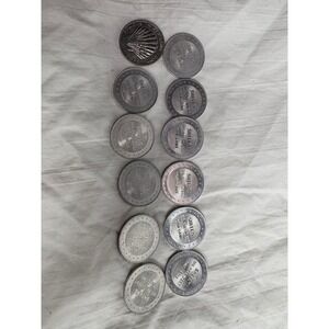 Shells Mr President Coin Game Tokens Lot of 12 Vintage Collectors Items